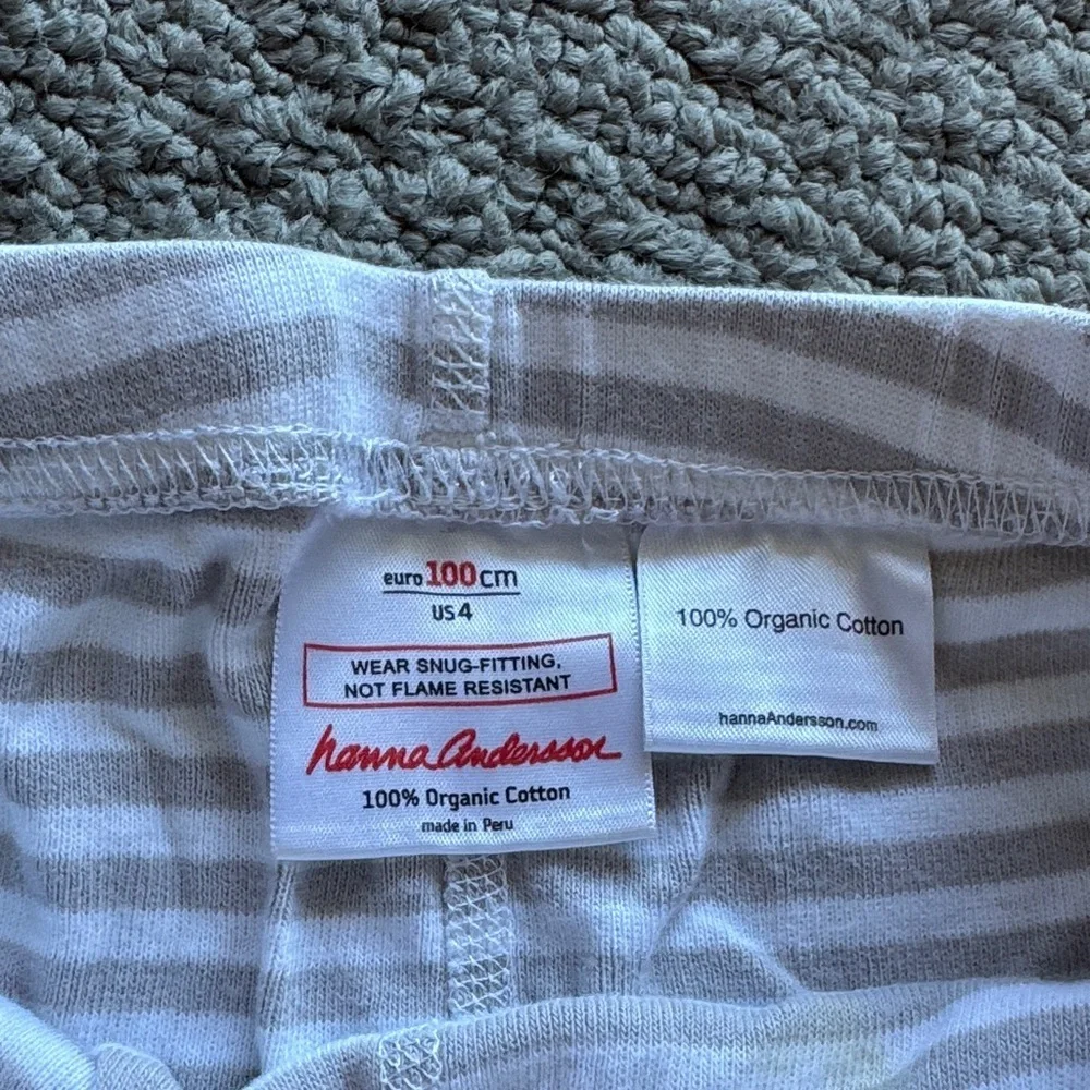 Hanna Andersson Yellow & White Striped Short Sleeve Pajama Set